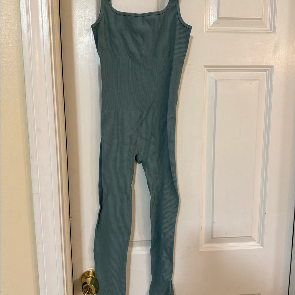 Teal Sleeveless Jumpsuit